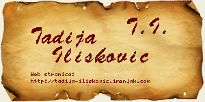 Tadija Ilišković vizit kartica